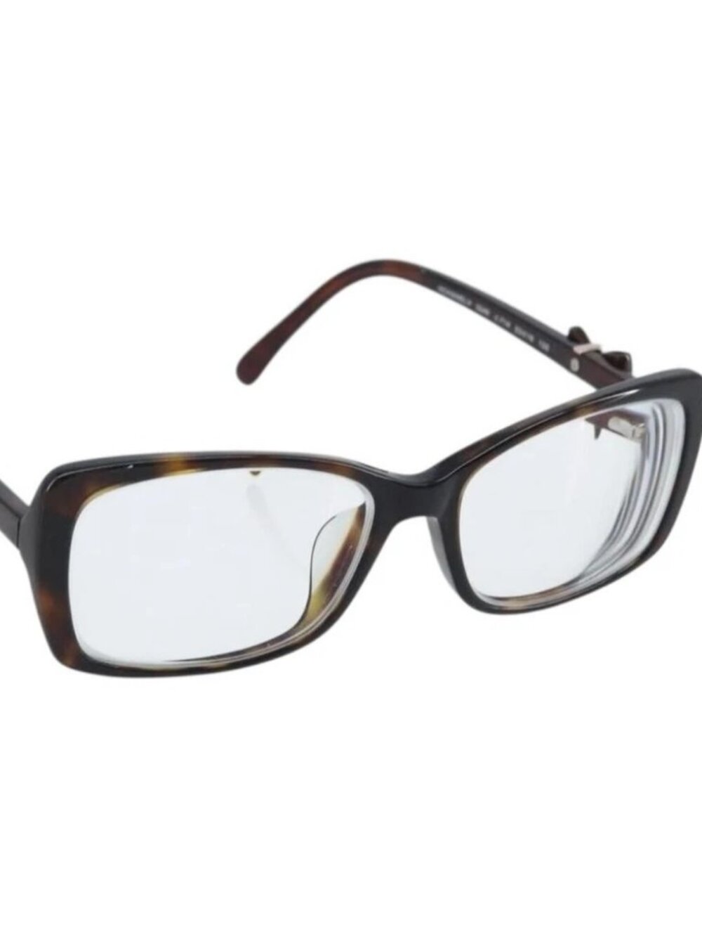 CHANEL Glasses metal Brown CC Auth BAZ296